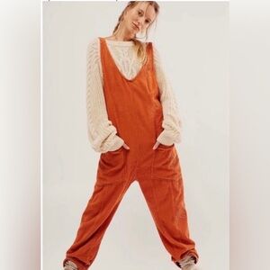 Free People High Roller Corduroy Jumpsuit smoke and pet free home, worn once